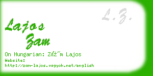 lajos zam business card